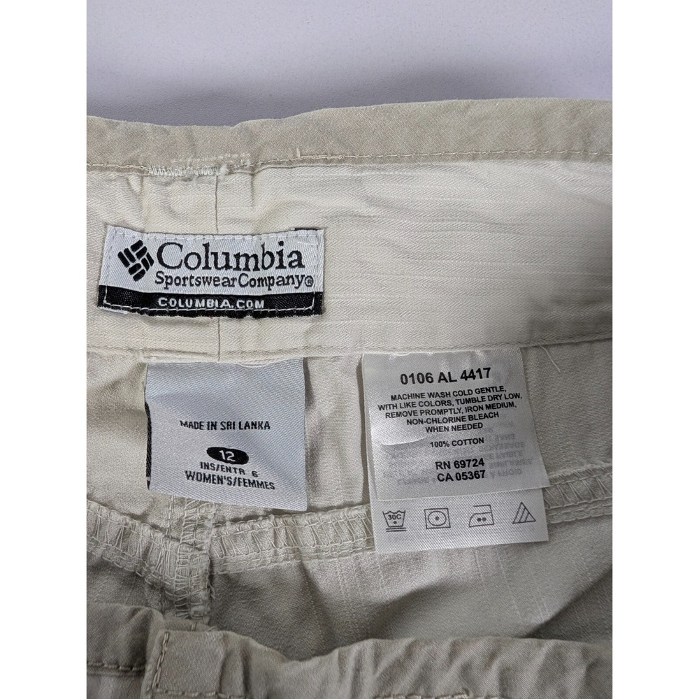 Columbia Shorts Women's 12 Beige Little River Sportswear Co Shorts New with Tags - Picture 3 of 12